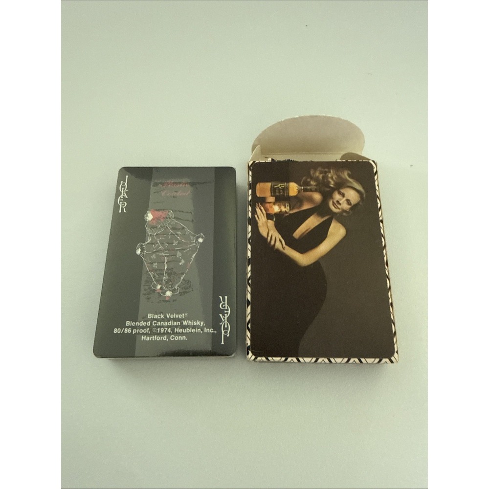 Black Velvet Whisky Deck Of Playing Cards Vintage 1974 Sealed